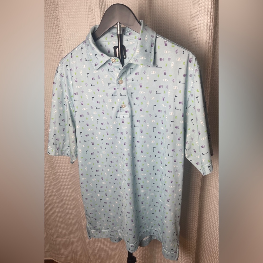 FOOTJOY GOLF‎ POLO SHORT SLEEVE BUTTON SHIRT MENS SIZE M